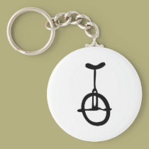 icono negro del unicycle llaveros
