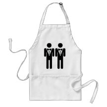 icono nupcial homosexual de los pares delantales