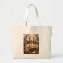 Icono ortodoxo del señor Jesucristo Bolsa Lienzo