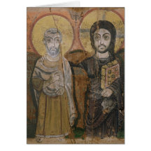 Icono que representa a Abbott Mena con Cristo Tarjeton