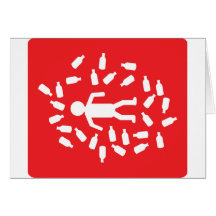 icono rojo de la liga del alcohol felicitación