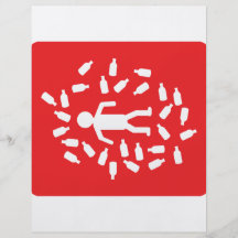 icono rojo de la liga del alcohol flyer personalizado