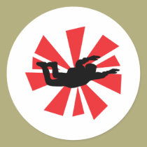 icono skydiving del skydiver pegatinas