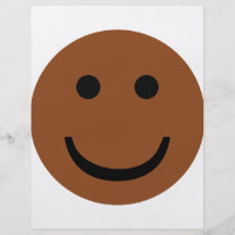 Icono sonriente afroamericano tarjetas informativas