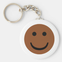 Icono sonriente afroamericano llaveros personalizados