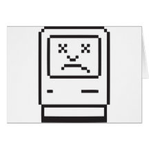 Icono triste del ordenador felicitacion 