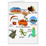 Iconos australianos tarjetón