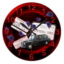 Iconos británicos de Londres del taxi Relojes De Pared