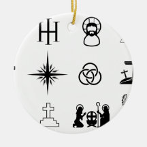 Iconos cristianos ornamento de navidad