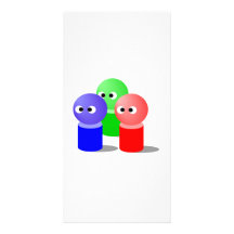 Iconos del verde azul y del rojo tarjetas fotográficas personalizadas