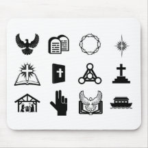 Iconos religiosos cristianos tapetes de ratón