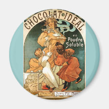 Ideal de Alfonso (Alfonso) Mucha Chocolat Imán De Frigorífico