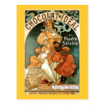 Ideal de Alfonso (Alfonso) Mucha Chocolat Postal