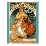 Ideal de Alfonso (Alfonso) Mucha Chocolat Tarjeta Postal