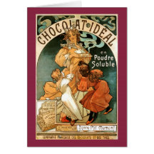 Ideal de Alfonso (Alfonso) Mucha Chocolat Tarjeton
