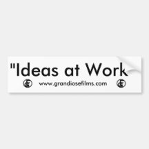 "Ideas en pegatina para el parachoques del trabajo Etiqueta De Parachoque