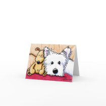 Ídem y tarjeta de nota del perro de Pudge Westie tarjetas