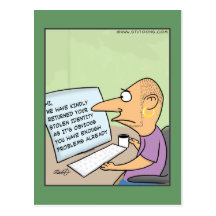 Identidad robada tarjetas postales