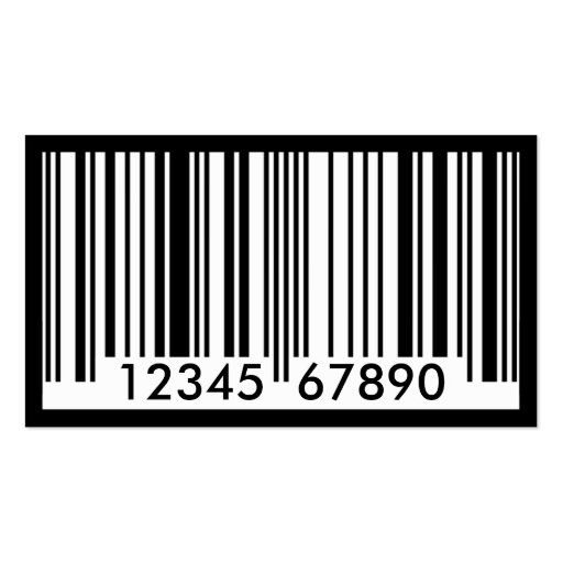 identificación del código de barras plantillas de tarjetas de visita