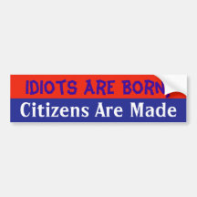 Idiotas contra bumpersticker de los ciudadanos pegatina de parachoque