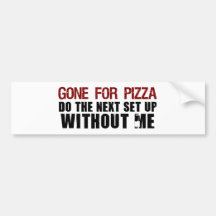 Ido para la pizza pegatina de parachoque