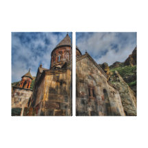 Iglesia cristiana antigua impresiones en lona estiradas