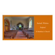 Iglesia de Rushall St Matthew Tarjeta Con Foto Personalizada
