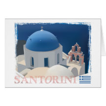 Iglesia de Santorini Tarjeta