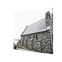 Iglesia del buen pastor Nueva Zelanda Lona Envuelta Para Galerias