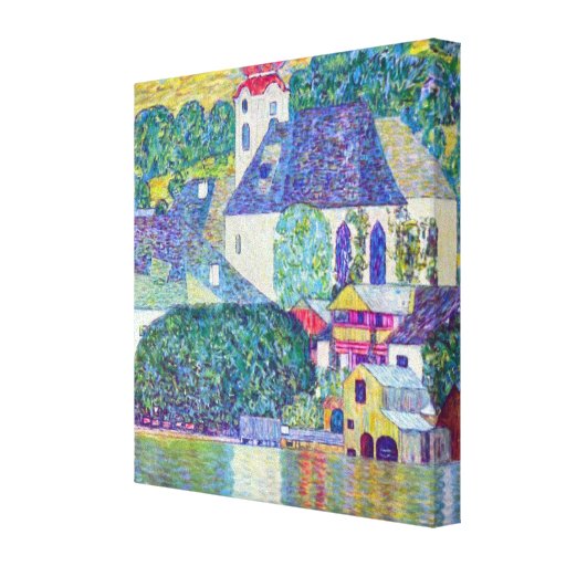 Iglesia del St. Wolfgang de Gustavo Klimt, arte de Impresion De Lienzo