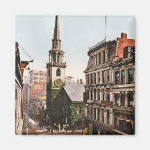 Iglesia del sur vieja Boston 1900 - vintage Imán Para Frigorifico