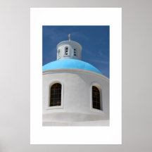 Iglesia griega en Santorini Posters