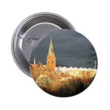 Iglesia roja en la ciudad Teplice del balneario ju Pins