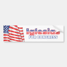 Iglesias para la bandera americana patriótica Desi Etiqueta De Parachoque