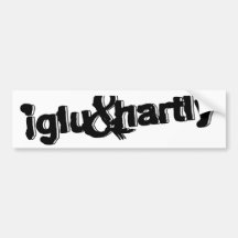 Iglu y logotipo de Hartly Pegatina De Parachoque