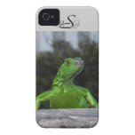 Iguana con la caja de la casamata del monograma Case-Mate iPhone 4 funda