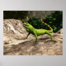 Iguana en las rocas - poster colosal (o más pequeñ