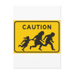 Illegal Aliens Crossing Highway Sign Post Cards