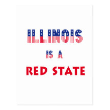 Illinois es un estado rojo tarjetas postales