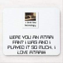 ¿ilovelowtecnology, ERA USTED UN FAN de ATARI? ERA Alfombrilla De Raton