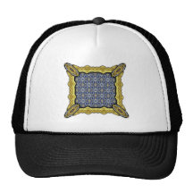 Ilusión alterna inconsútil de la hierba amarilla gorros bordados