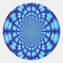 Ilusión azul hipnótica etiqueta