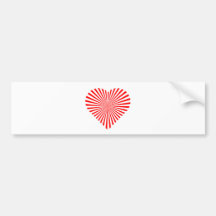 Ilusión del corazón pegatina de parachoque