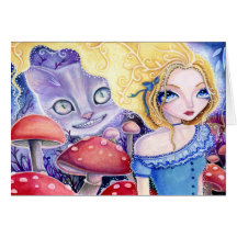 Ilusión del gato de Cheshire - tarjeta en blanco