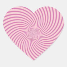 Ilusión óptica del corazón rosado del remolino colcomanias corazon personalizadas