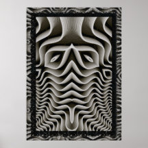 Ilusión óptica del exoesqueleto 3D Poster