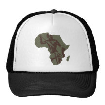 Ilustraciones africanas del guerrero del mapa de Á Gorro De Camionero