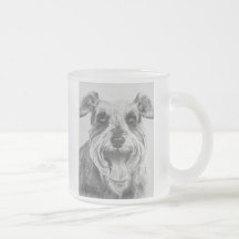 Ilustraciones del bosquejo del Schnauzer Tazas De Café