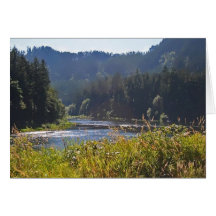 Ilustraciones del río de Umpqua Felicitaciones