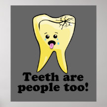 Ilustraciones dentales divertidas de la oficina posters